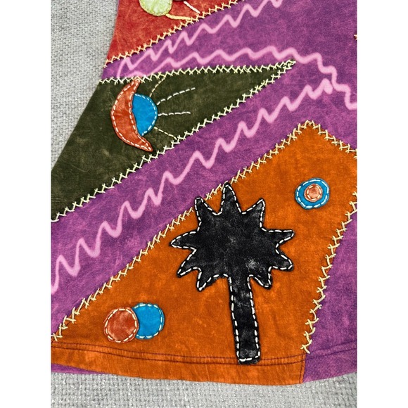 Rising International Dress M/L Boho Artsy Embroidered Whimsical Hippie Read - Picture 7 of 12